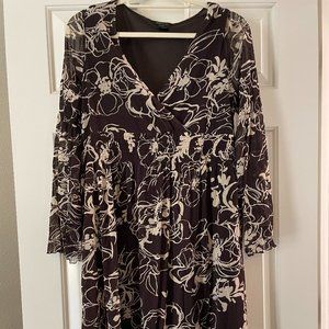 Brown floral dress